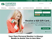 Tablet Screenshot of farmersbankoflohman.com